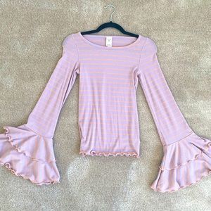 Free people bell sleeved top worn only once
